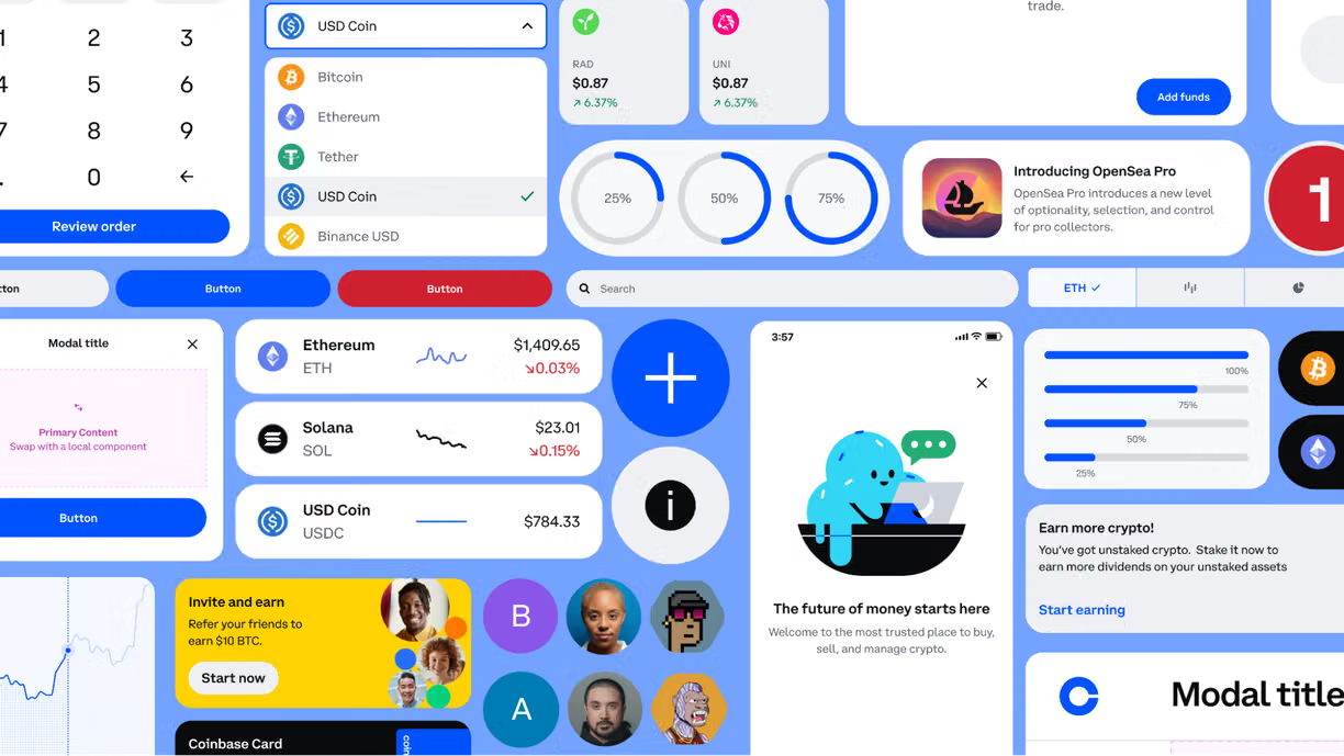 Coinbase 组件界面